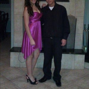 Beautiful Hot pink satin dress